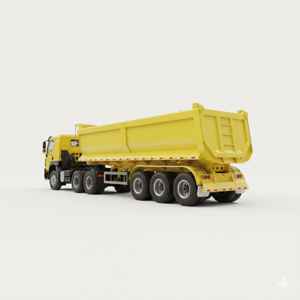 Remolque volquete de 3 ejes y 40 toneladas