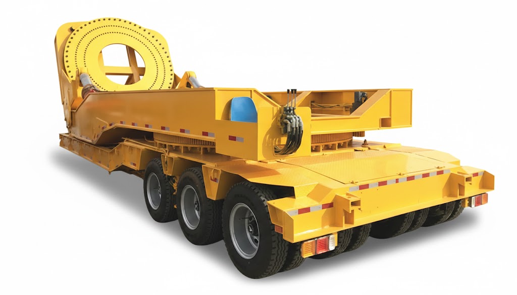 Remolque de palas eólicas de 6 ejes y 3 líneas